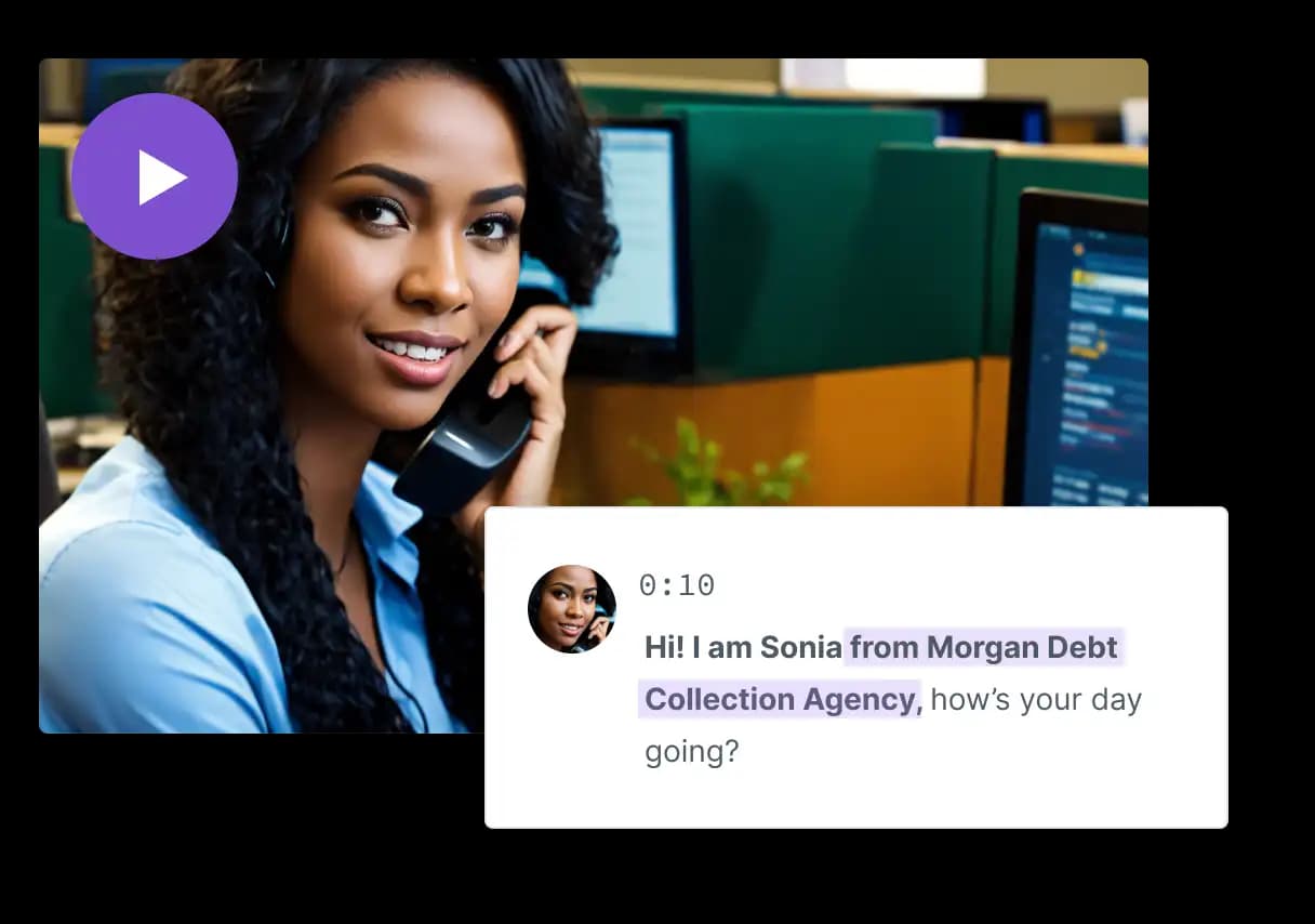 Establish right party contact with AI