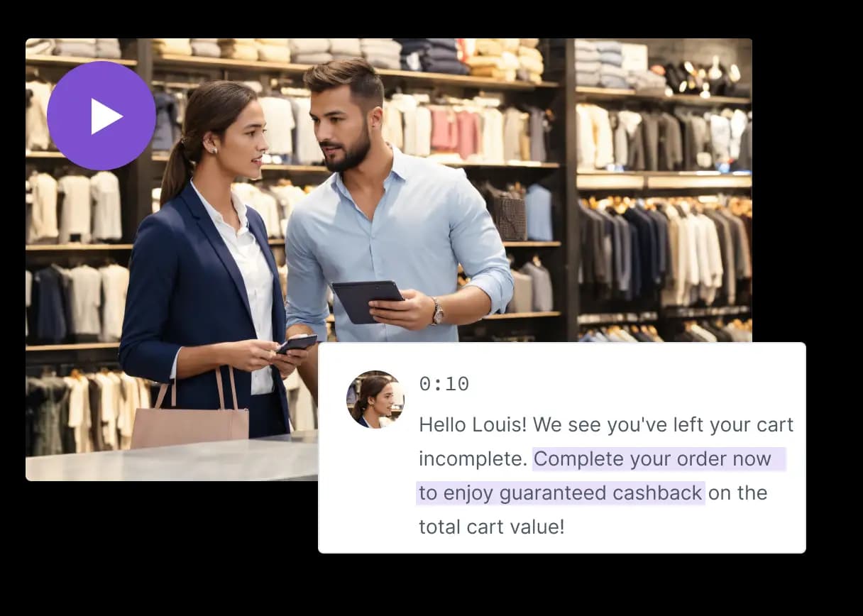 Recover abandoned carts into sales