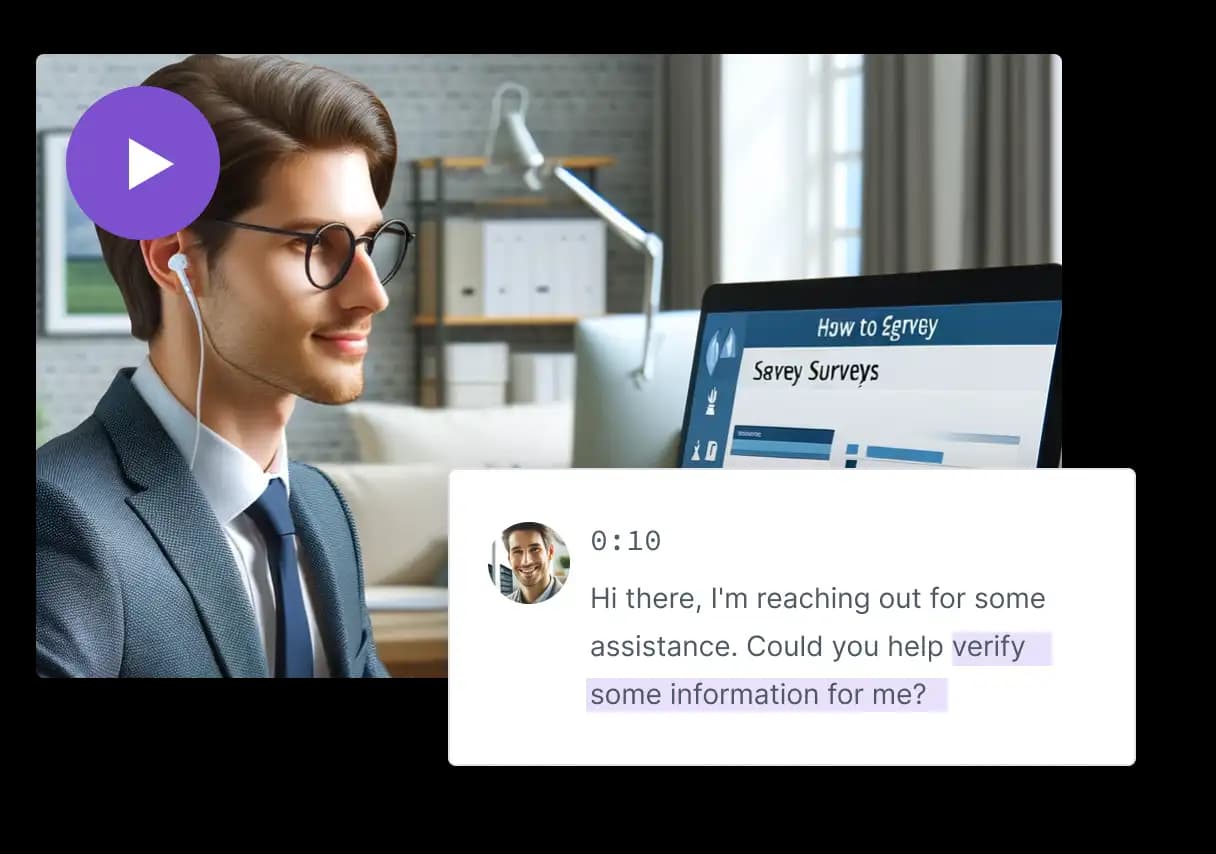 Automate quick voice surveys with AI